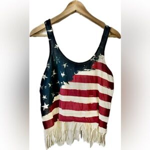 Patriotic Fringe Tank Top